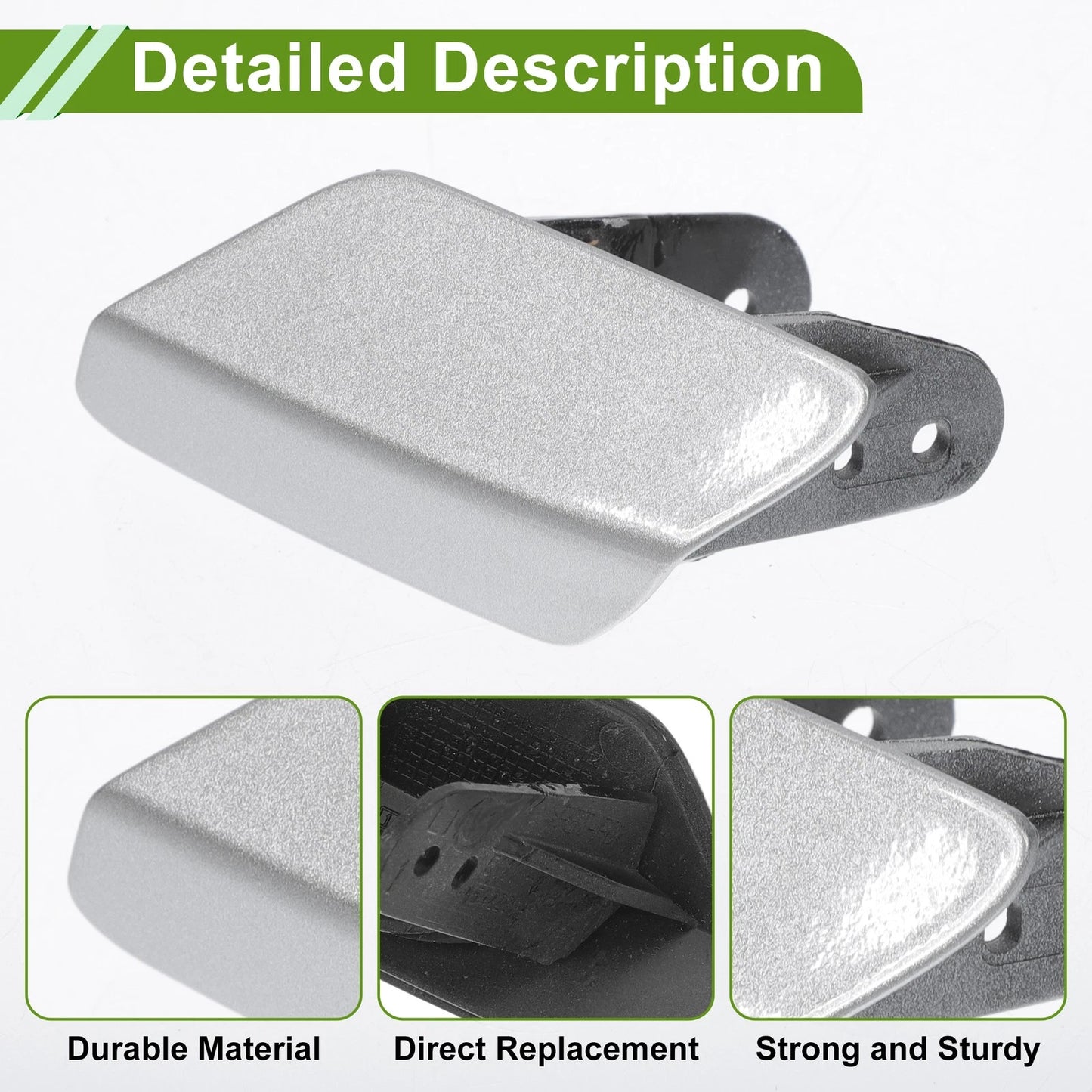 Front Left Washer Nozzle Cover for BMW 320i (2013-2018) Silver Tone