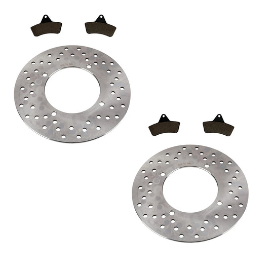 2 x Front Rotors & Semi-Metallic Pads for Arctic Cat 400 Utility (1998–2004)