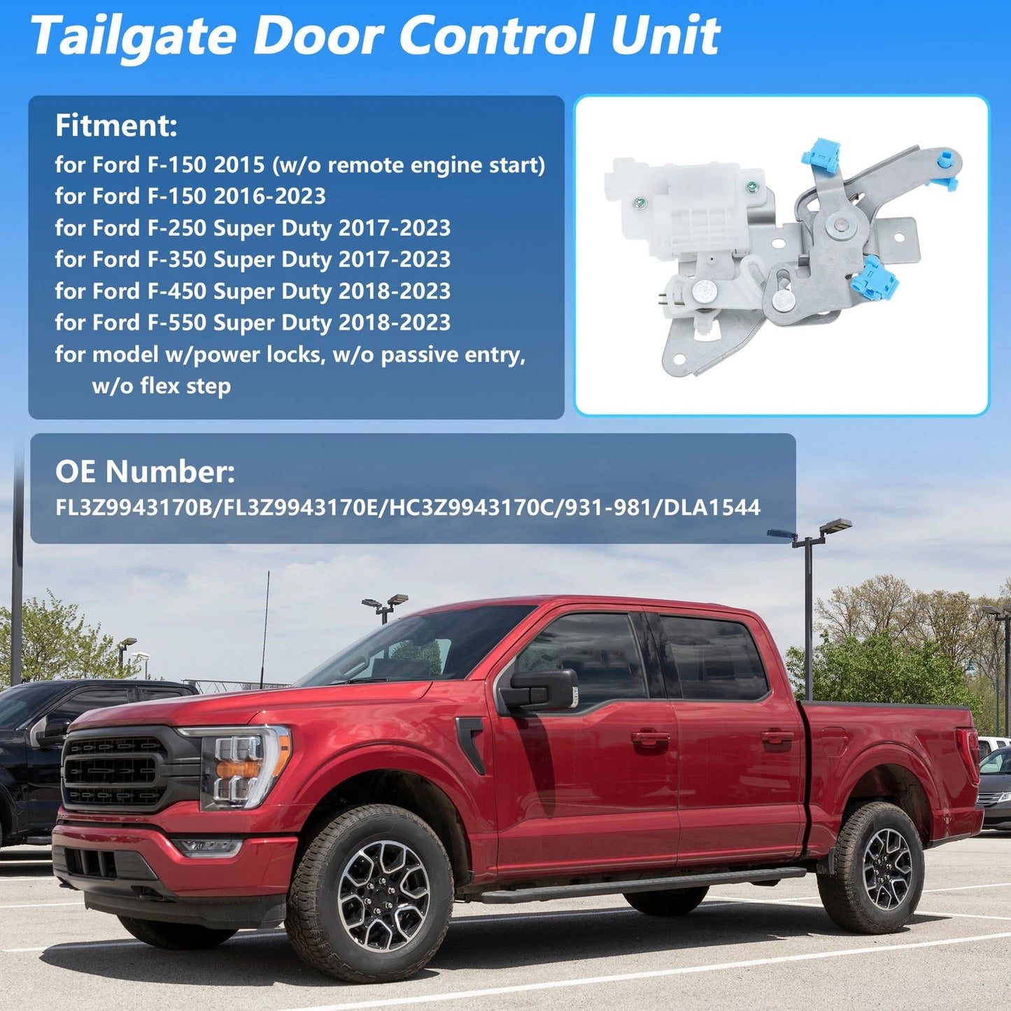 Tailgate Control Door Lock Actuator for Ford F-150 (2015-2023)