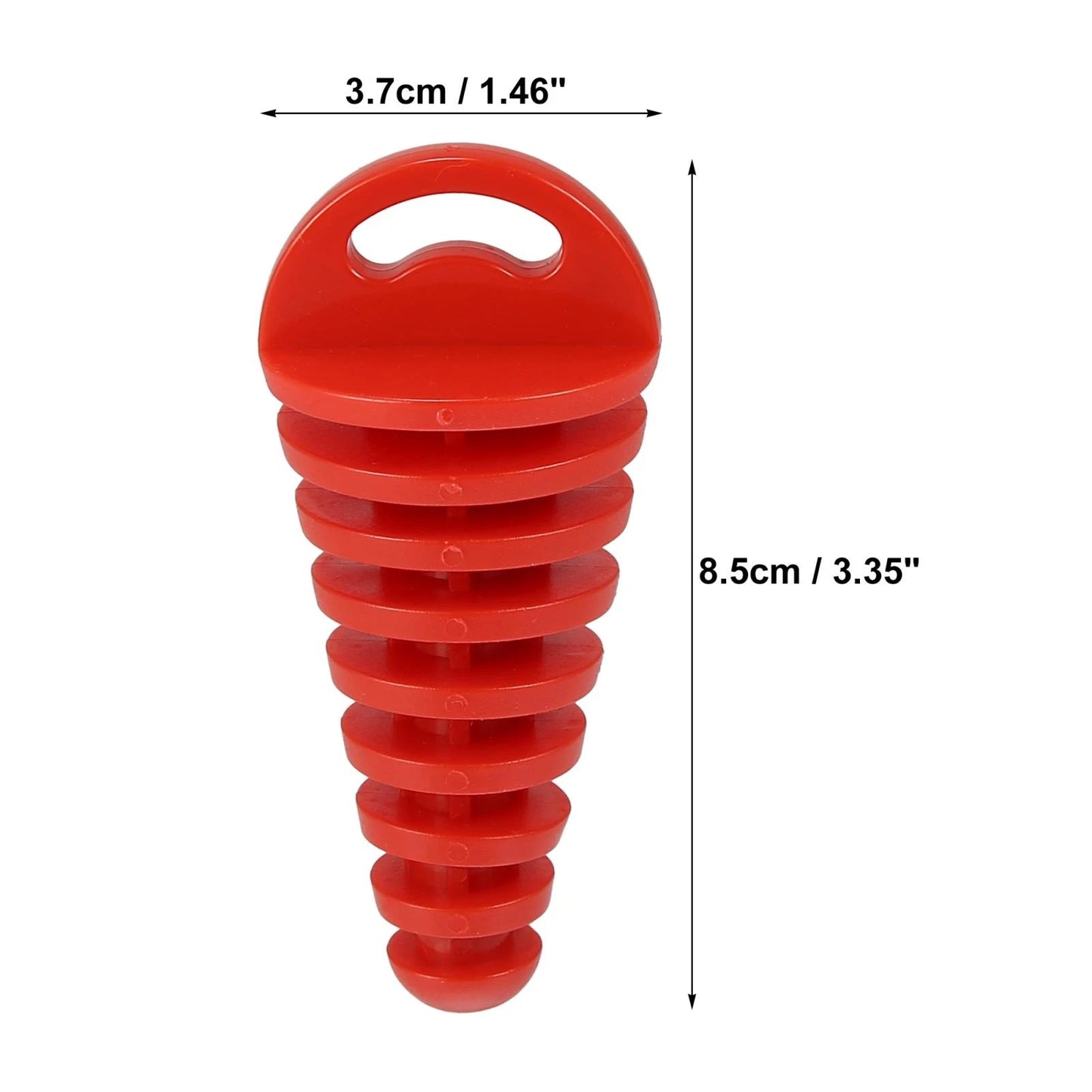 Silencer Exhaust Pipe Plug 2 x 15-38mm Rubber Red for Motorcycle