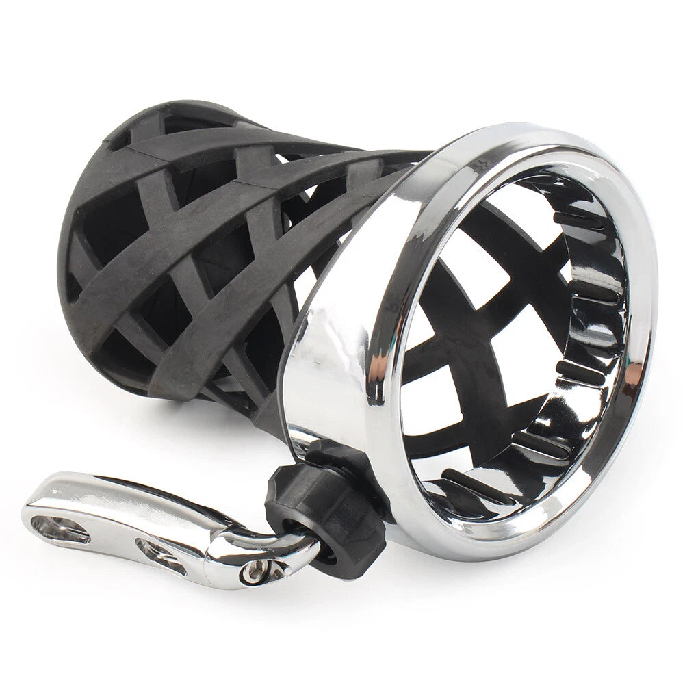 Universal Handlebar Cup Holder with Mesh Basket for Harley