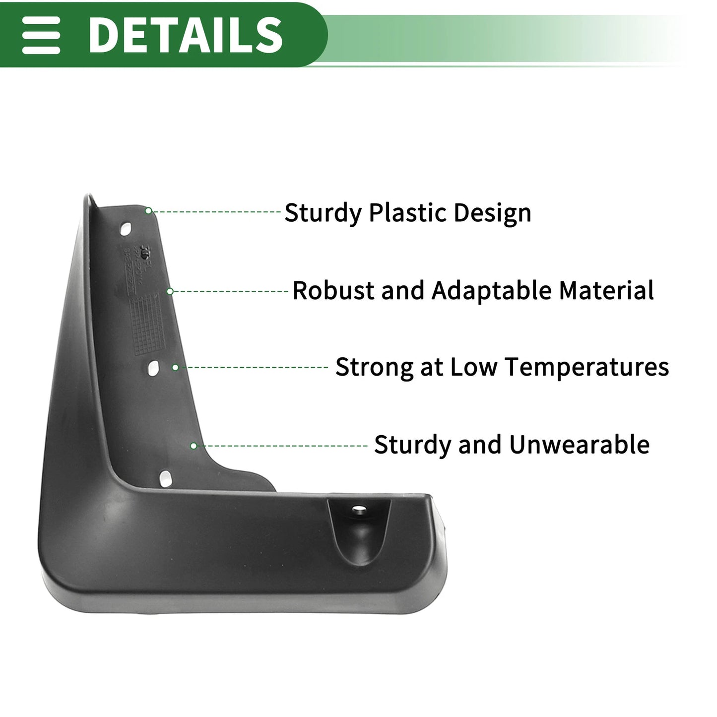 Mud Flap Splash Guards 1 Set for Lexus ES350 Sedan (2013-2018)