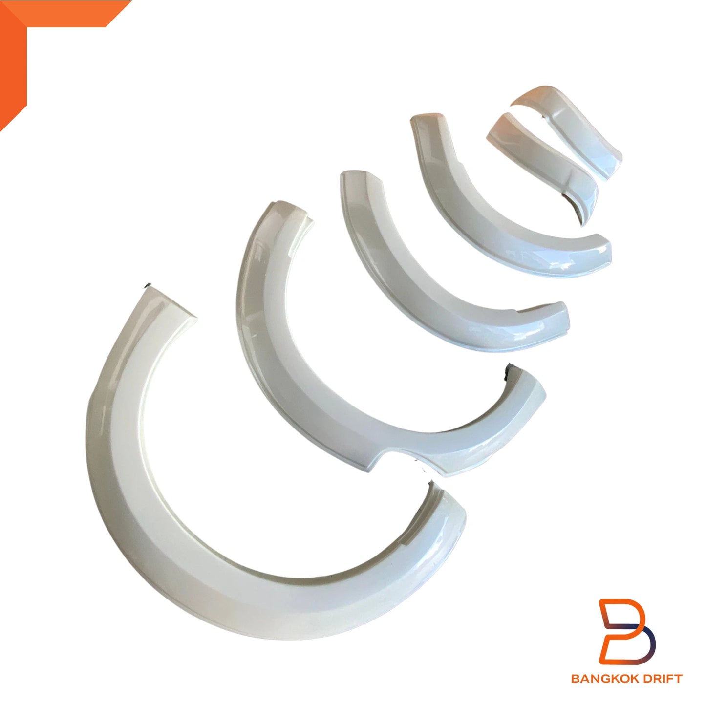 Wheel Arch Flares QX1 Pearl White for Nissan Navara D23 Ute ST ST-X (15-19)