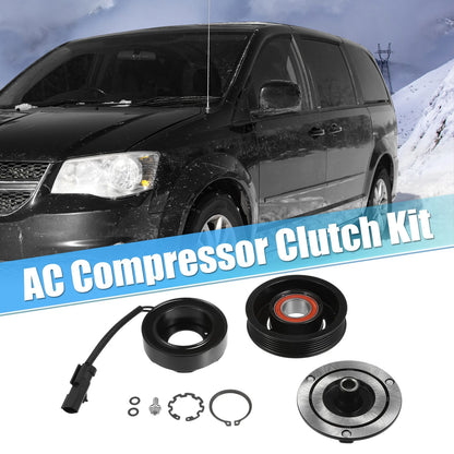Set 6 Cyl 3.3L 3.8L AC Compressor Clutch for Dodge Grand Caravan (2008-2010)