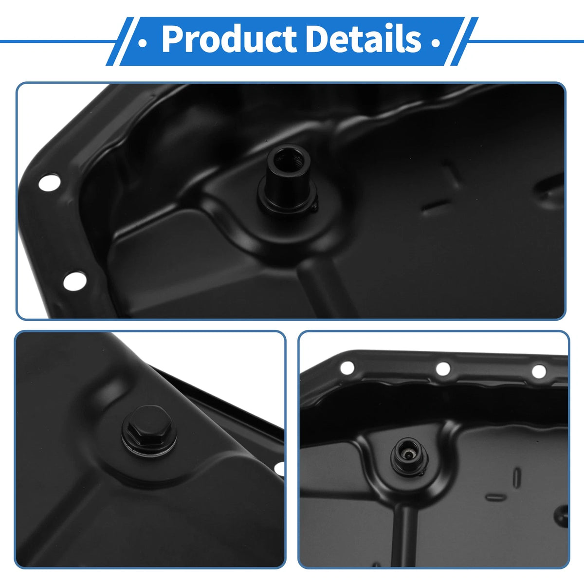 Engine Oil Pan for Toyota Highlander 2015-2021, Steel, Black, 1 x Pc