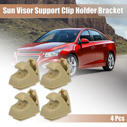 4 x Beige Sun Visor Support Clip Retainer for Chevrolet Cruze