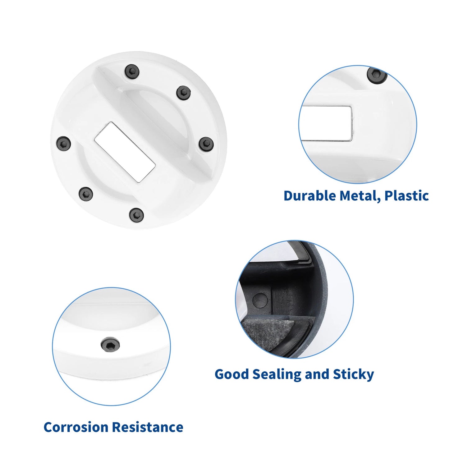 Metal Plastic Gas Fuel Tank Cap Cover for Suzuki Jimny (1998-2023)