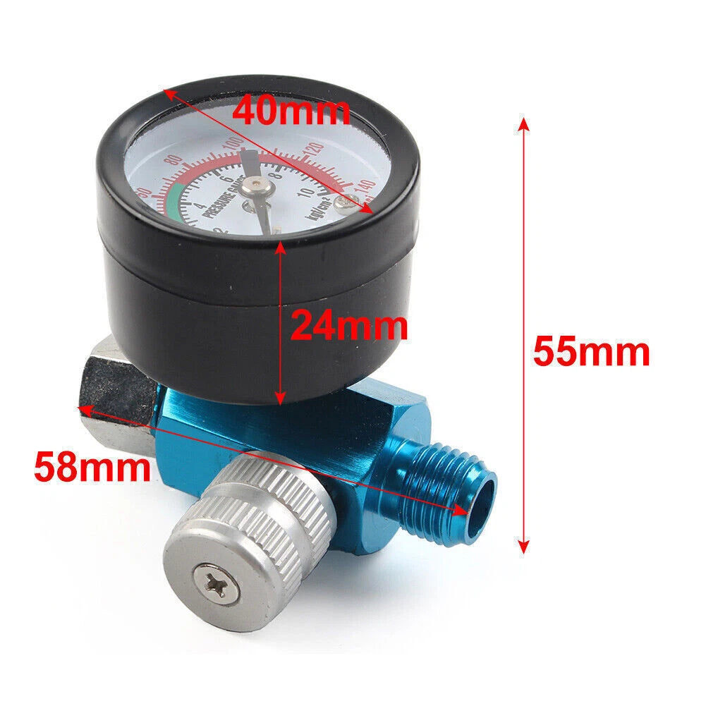 1/4" Air Pressure Gauge Regulator for Spray Gun