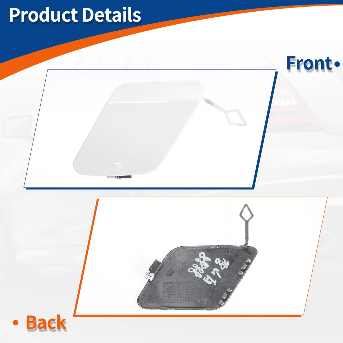 Rear Tow Hook Cover for BMW 1 Series F20 (2011-2019) - Pure White