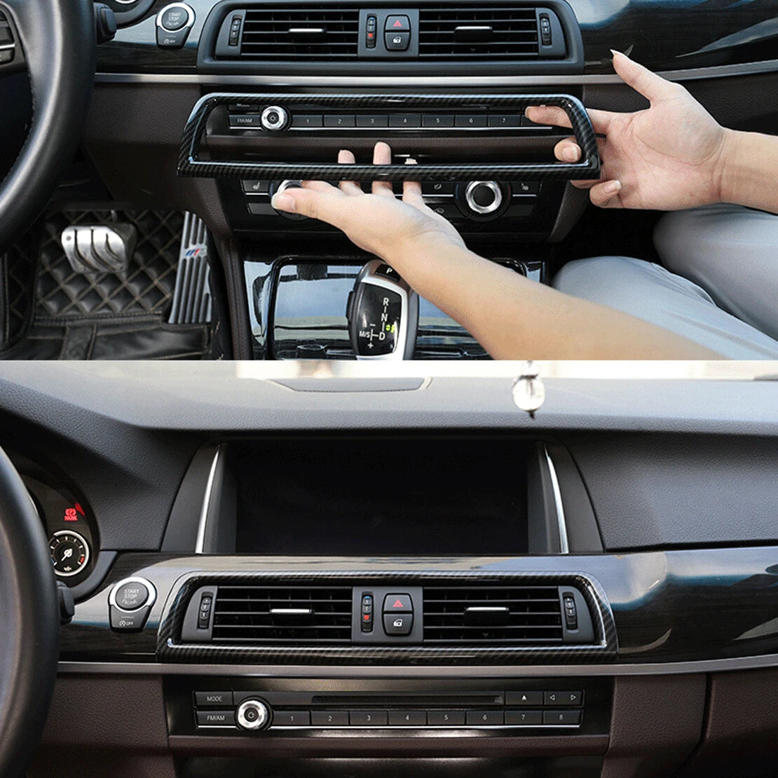 Carbon Fiber Air Vent Outlet Frame Cover for BMW 5 Series F10 (11-17)