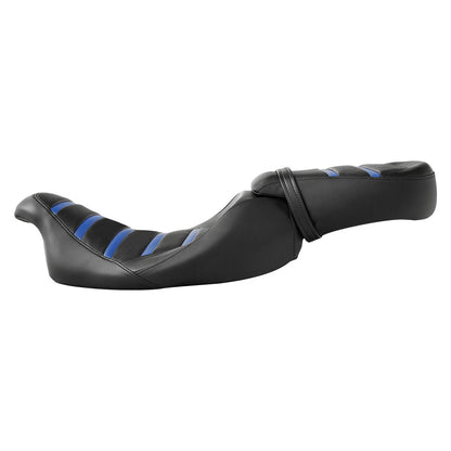 Rider Driver Passenger Seat for Harley Road Glide King (2009-2023) Black Blue