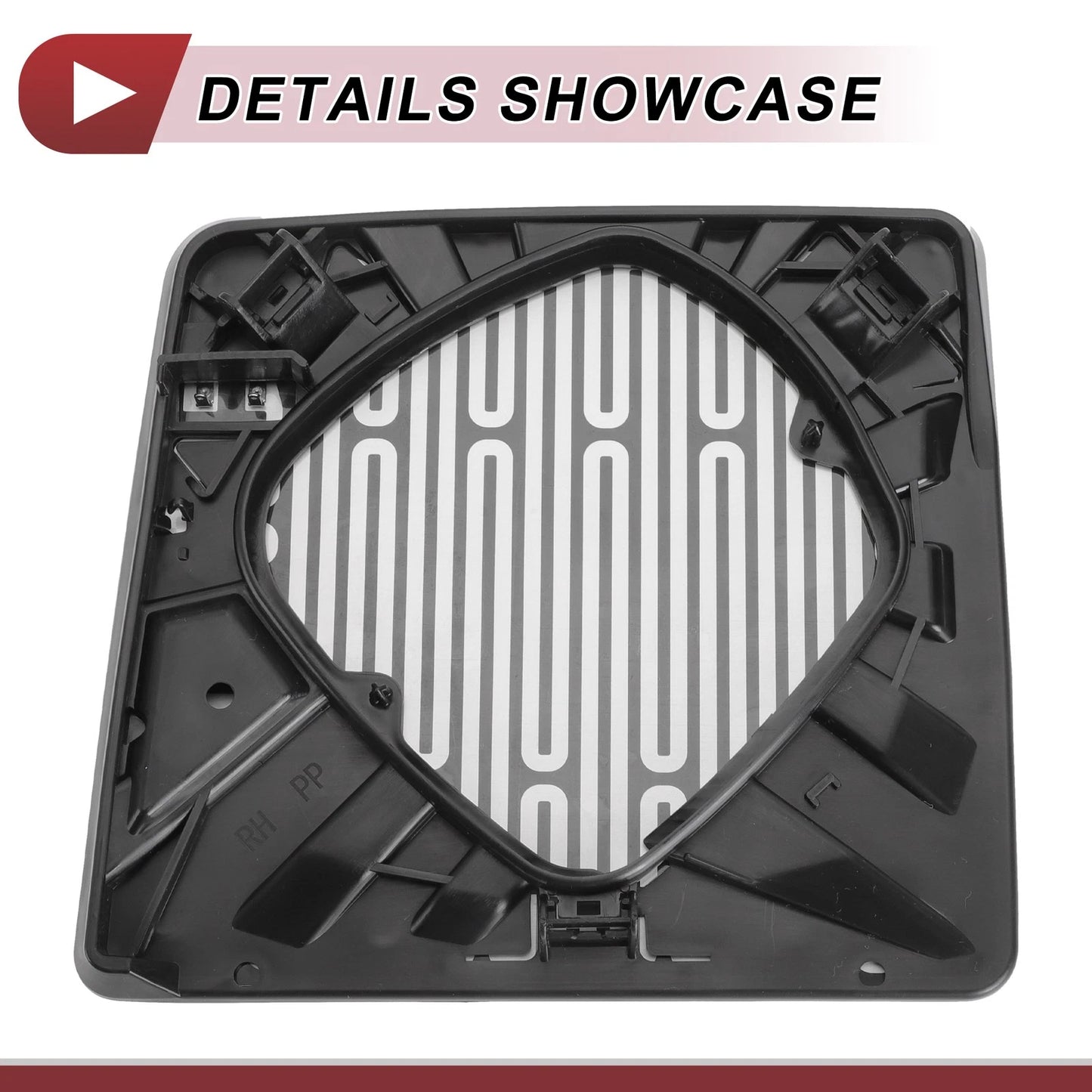 Heated Right Passenger Side Upper Tow Mirror Glass for Ford