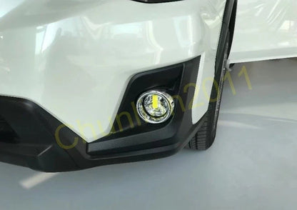 Front Fog Light Cover Round Trim for Subaru XV 2018-2020 2 x ABS Chrome