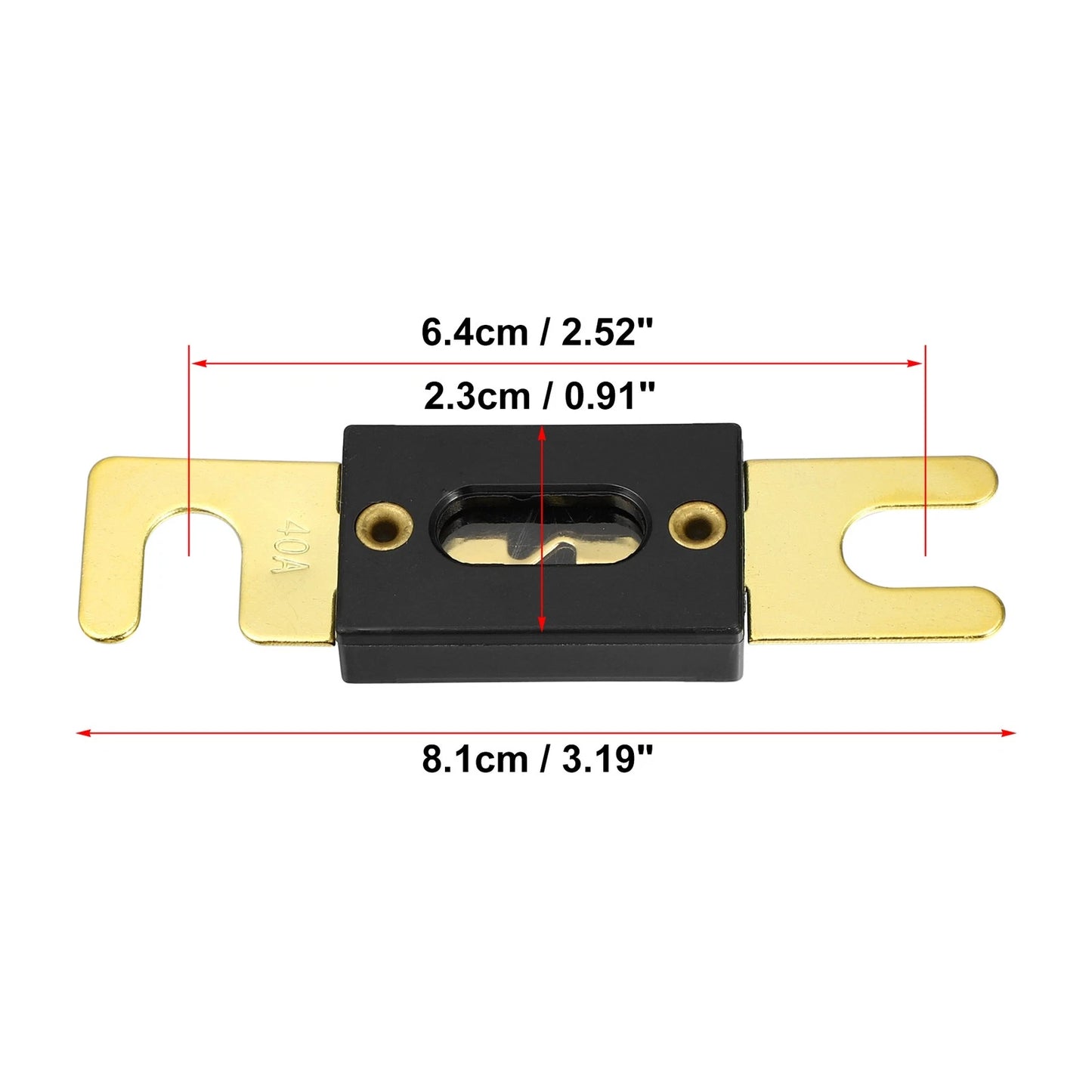 2 x Fuse Replacement 40A ANL Fuses for Trucks, Motorcycles, Boats, Audio CDs