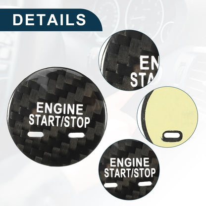 Engine Start Stop Button Cover Sticker Black for Chevrolt