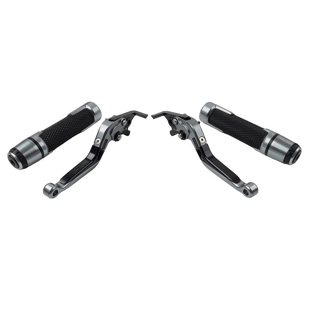Folding Extendable Brake Clutch Levers & Handlebar Grips for Suzuki GSR750