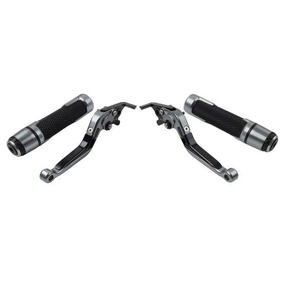 Folding Extendable Brake Clutch Levers & Handlebar Grips for Suzuki GSR750