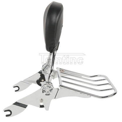 Backrest Sissy Bar Luggage Rack for Harley Touring Street Glide (2009-2025)