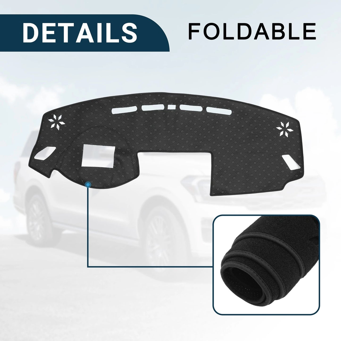 Dashboard Cover Mat for Mitsubishi Eclipse Cross (2017-2022) Black