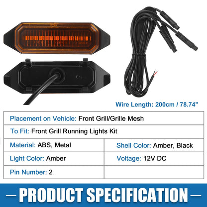 Grill LED Light for Toyota RAV4 2019-2022 - Amber Front Grille Lights