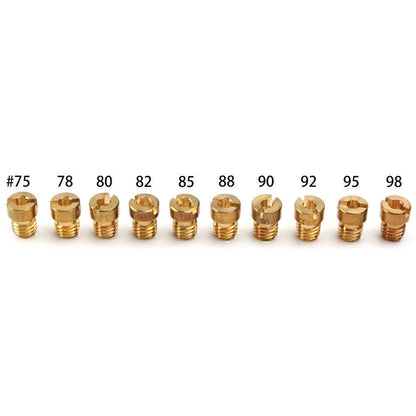 10 Pcs 5MM Main Jets Nozzle Set for Dellorto Carburetor (75-98)