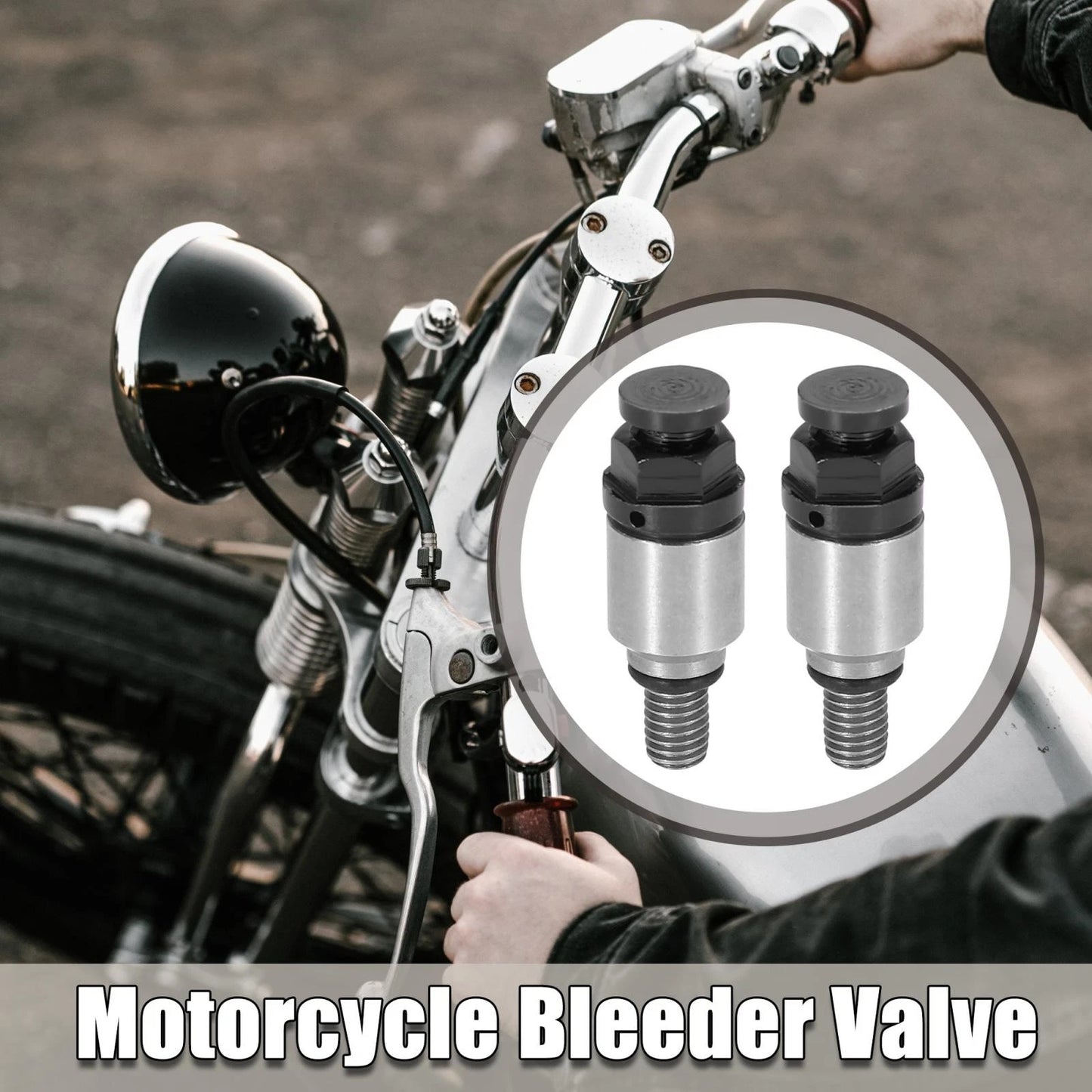 2 x M5x0.8 Motorcycle Screw Fork Air Bleeder Valve for Honda Yamaha