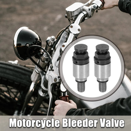 2 x M5x0.8 Motorcycle Screw Fork Air Bleeder Valve for Honda Yamaha