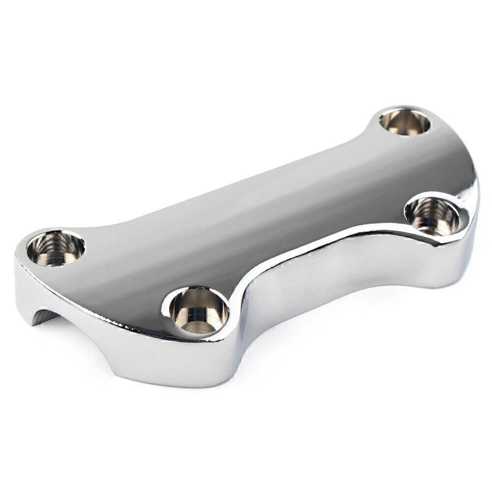 1" Bar Smooth Handlebar Riser Top Clamp Chrome for Harley Dyna Softail Sportster