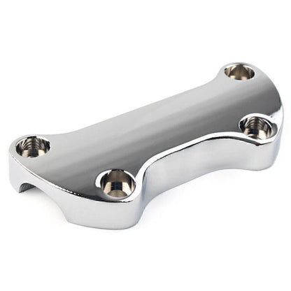 1" Bar Smooth Handlebar Riser Top Clamp Chrome for Harley Dyna Softail Sportster
