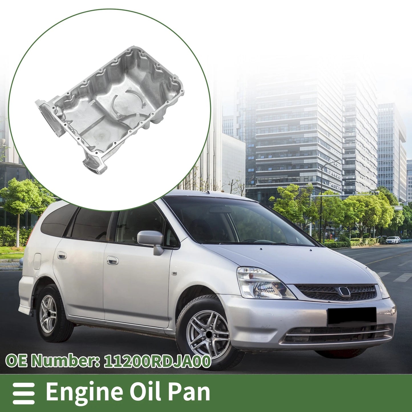 Engine Oil Pan for Honda Odyssey (2007) - Aluminum Silver Tone