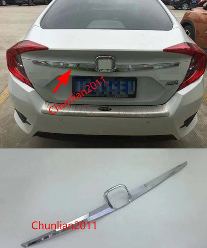 Rear Door Boot Lid Cover Trim for Honda Civic 10th Gen 4dr Sedan (2016-2017)
