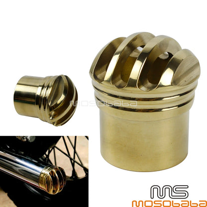 1.75" Brass Exhaust Tip for Custom Chopper Bobber (Universal)