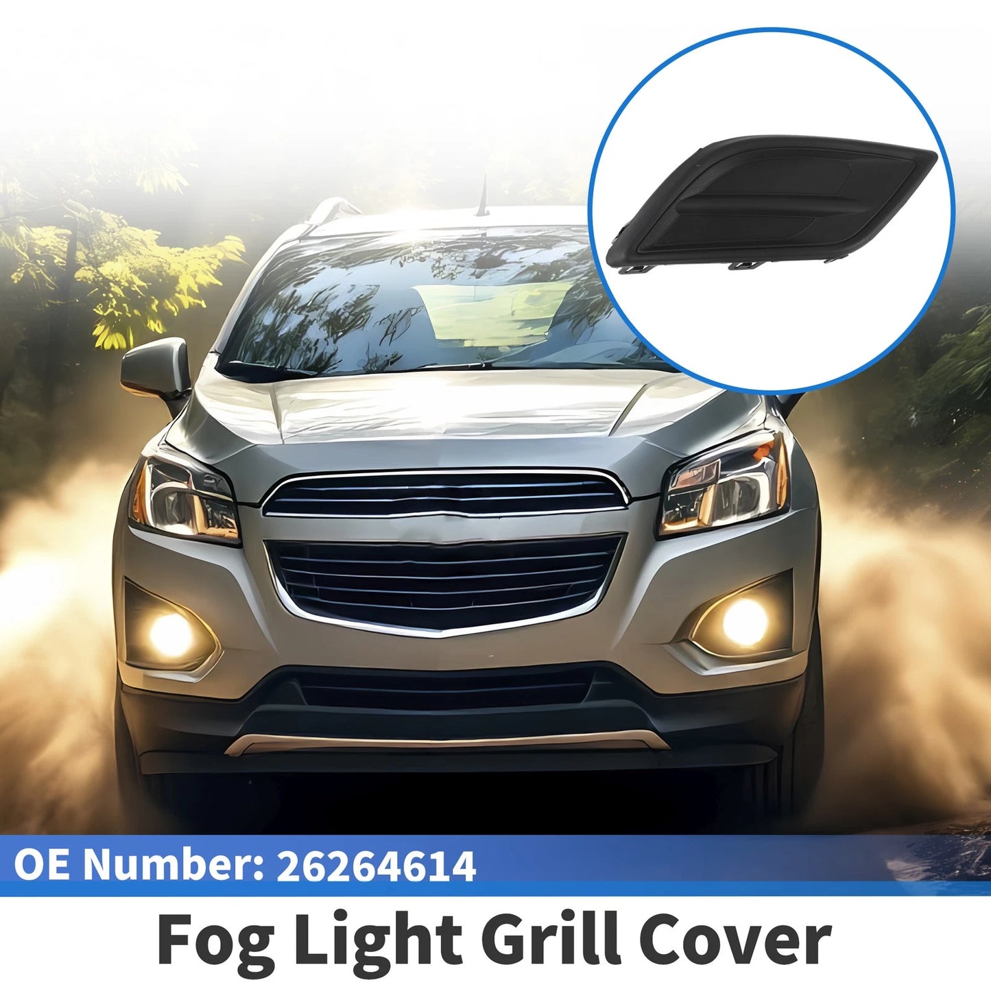 1 Pc Front Right Fog Light Grill for Chevrolet Sail (2015-2018)