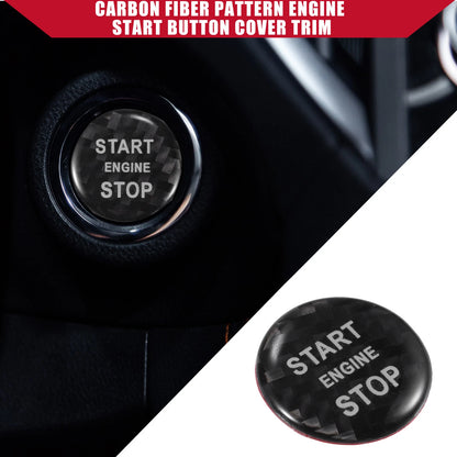 Carbon Fiber Engine Start Stop Button Cover for Land Rover