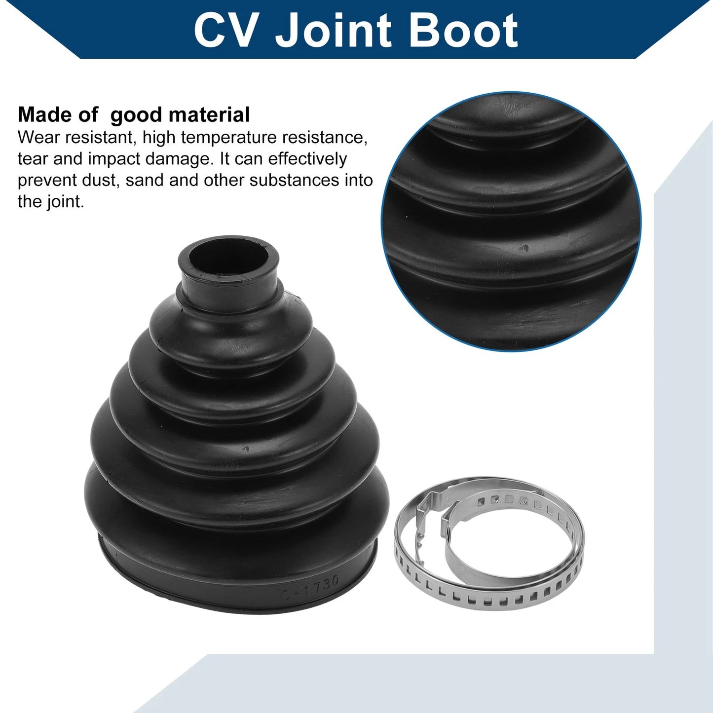 Inner CV Joint Boot Kit w/ Clamps for Land Rover Range Rover Sport (2006-2013)