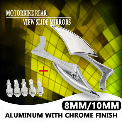 Motorcycle Chrome Custom Rear View Side Mirrors For Harley-Davidson