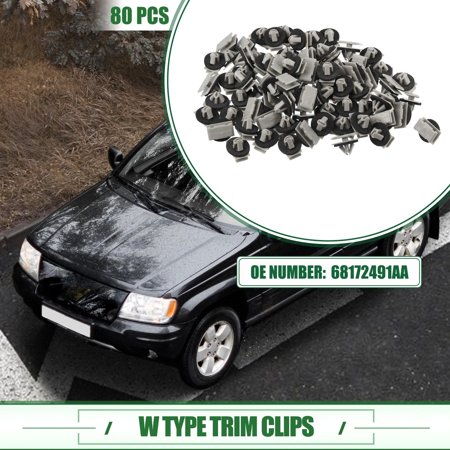 80 Pcs Trim Clips for Jeep Grand Cherokee (2012-2021)