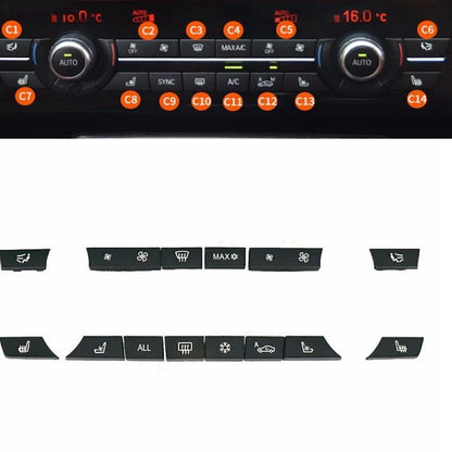 A/C Heater Switch Cover for BMW 5 6 7 Series (2010-2017) - 14 x Caps