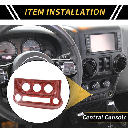AC Switch Button Control Cover Trim for Jeep Wrangler JK JKU (2011-2017) Red