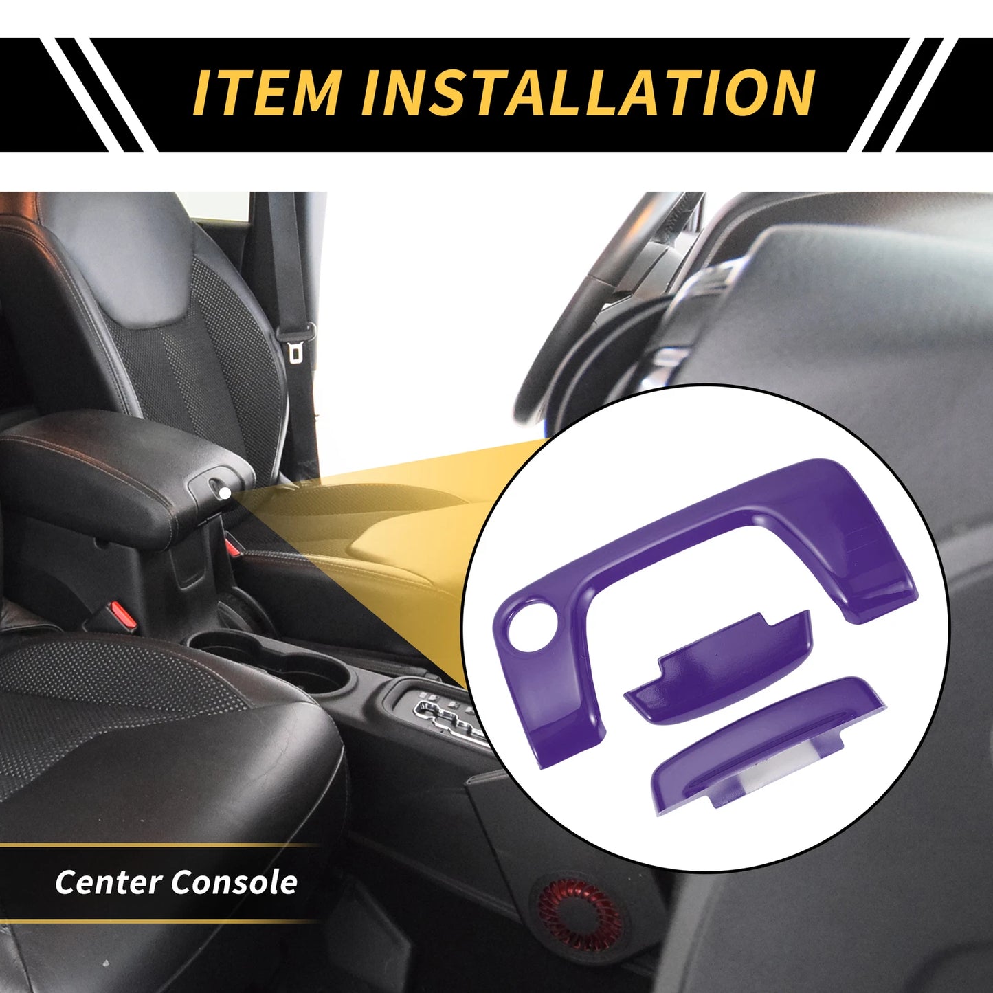 Console Armrest Switch Button Cover for Jeep Wrangler JL JLU (2018-2024) Purple