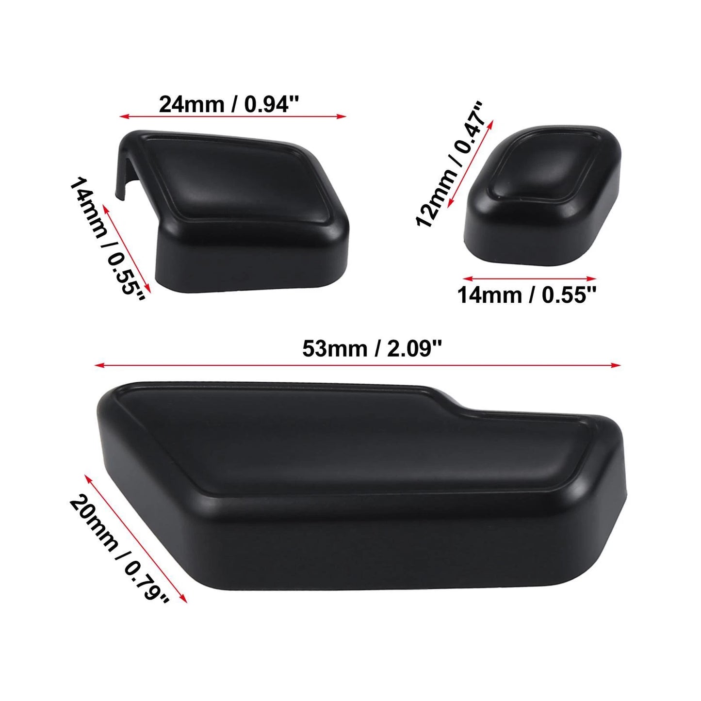 6 x Black Door Seat Adjust Button Switch Covers for Mercedes Benz B180 B250