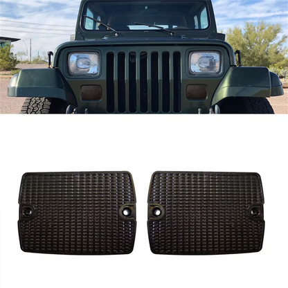 Smoked Front Turn Signal Light Housings for Jeep Wrangler (2018-2023)
