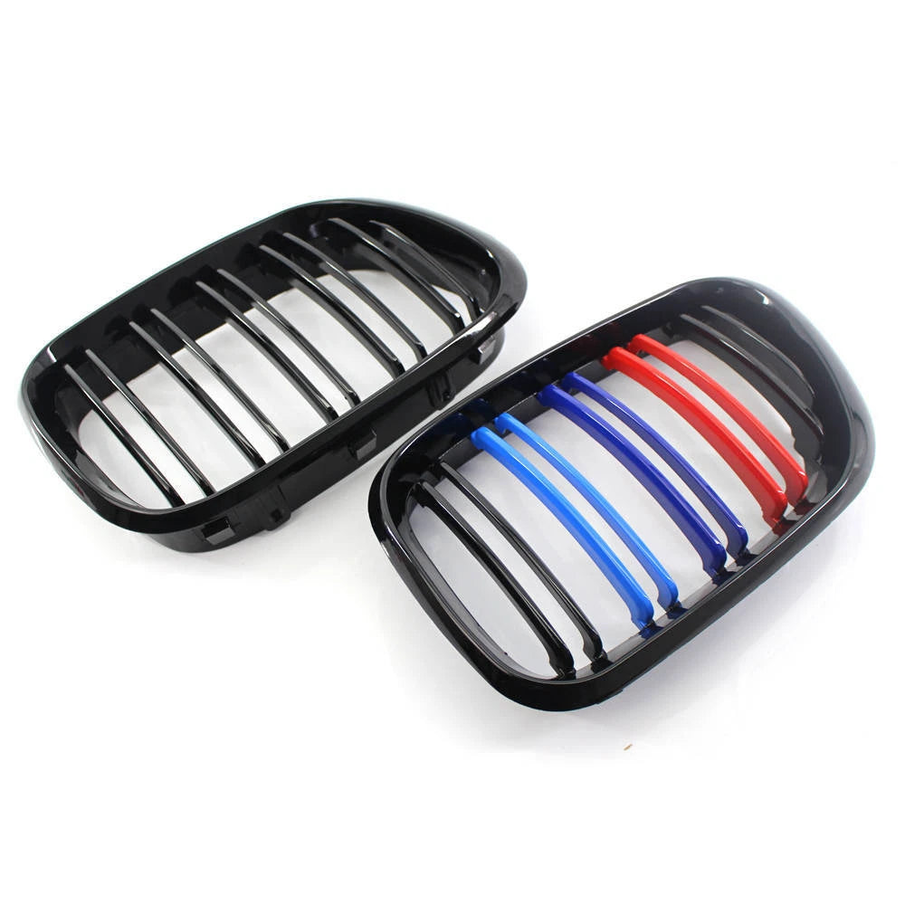 Gloss Black M-Color Dual Slat Kidney Grille for BMW X5 (2000–2003)