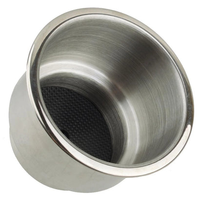 Stainless Steel Recessed Cup Drink Holder w/Drain for Marine Boat RV (N/A)