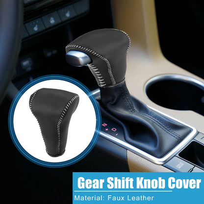 Gear Shifting Knob Cover for Honda CR-V (2017-2022) Black Gray Stitches