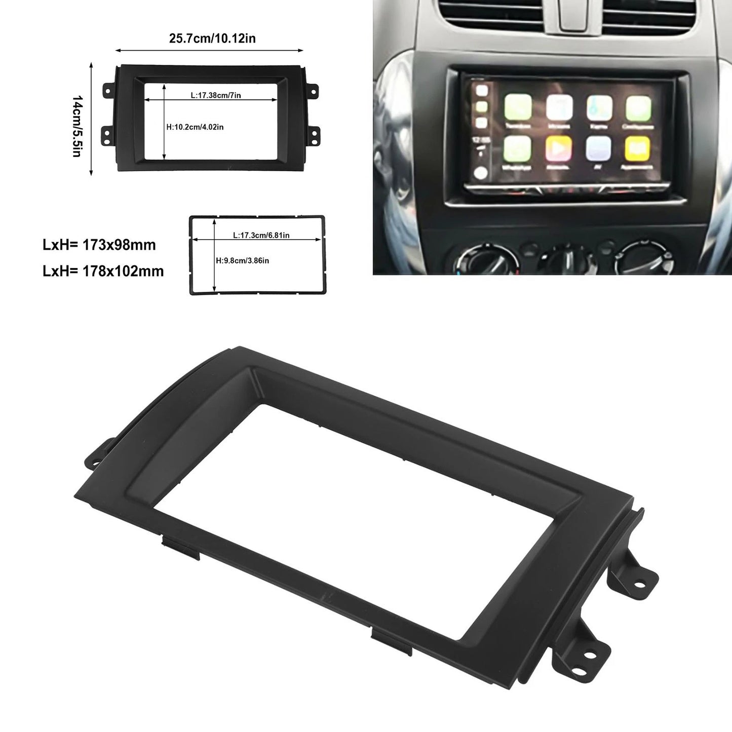 Stereo Radio Plate Frame Panel Double Din (2007–2013)