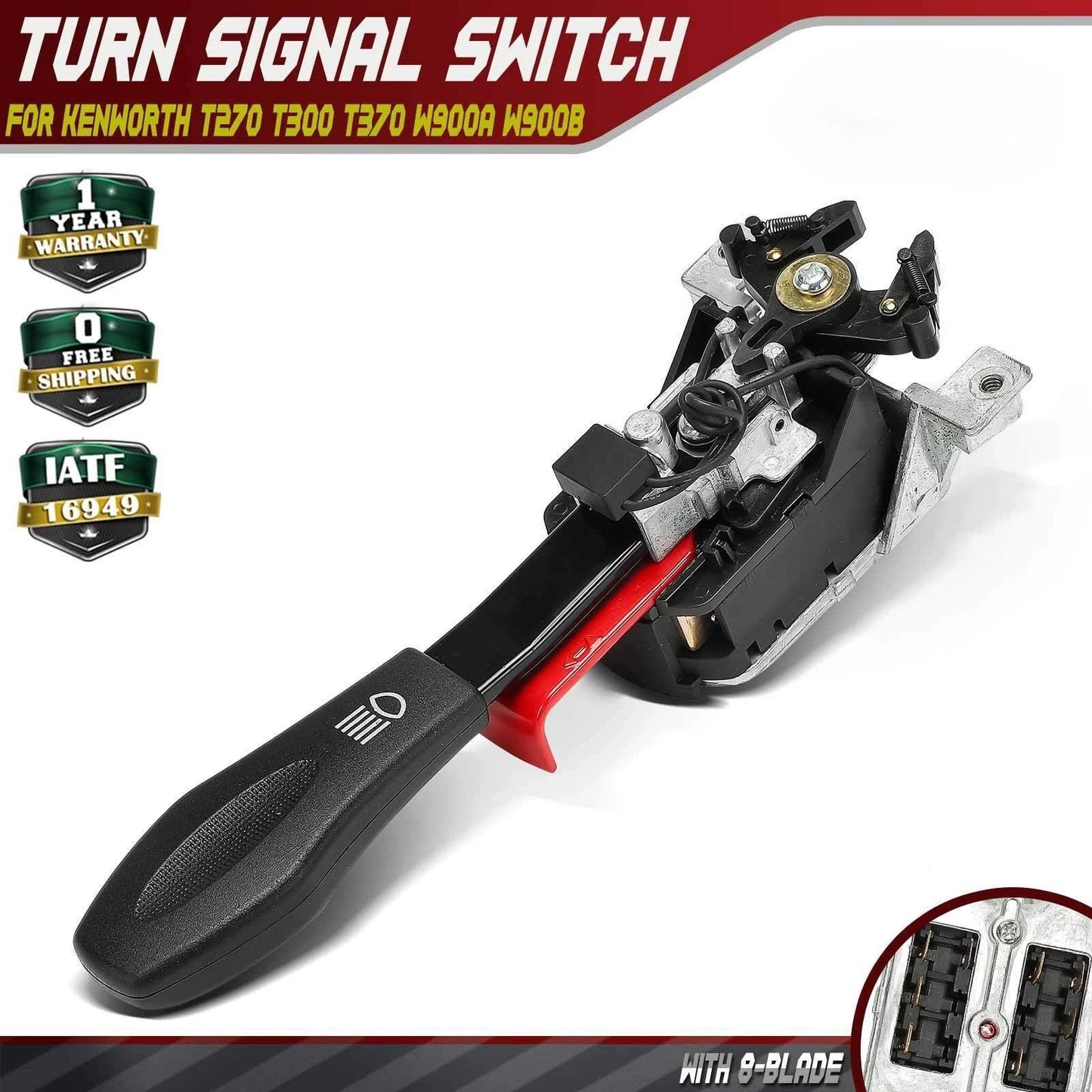 Turn Signal Switch for Kenworth T270 T300 T370 W900A/W900B/W900L (2008–2017)