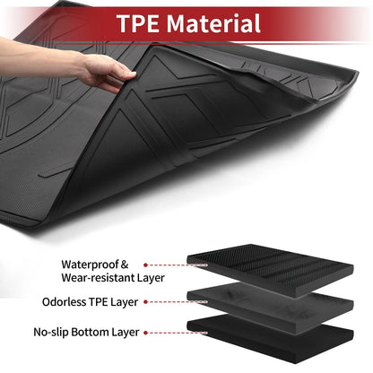 Cargo Liner Rear Trunk Mat for BMW X1 2016-2022 Diamond Pattern TPE