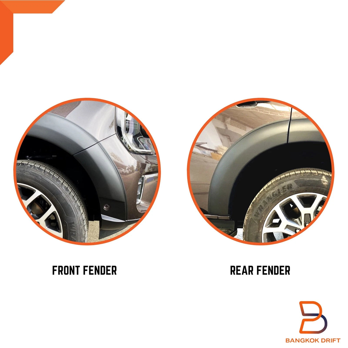 8PC Matte Black Fender Flares for Ford Everest Platinum (2022-2023)
