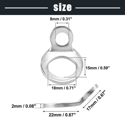 2 x Stainless Steel Tie Down Anchor Hooks for Motorcycle